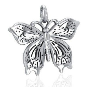 Sterling Silver Victorian Butterfly Charm
